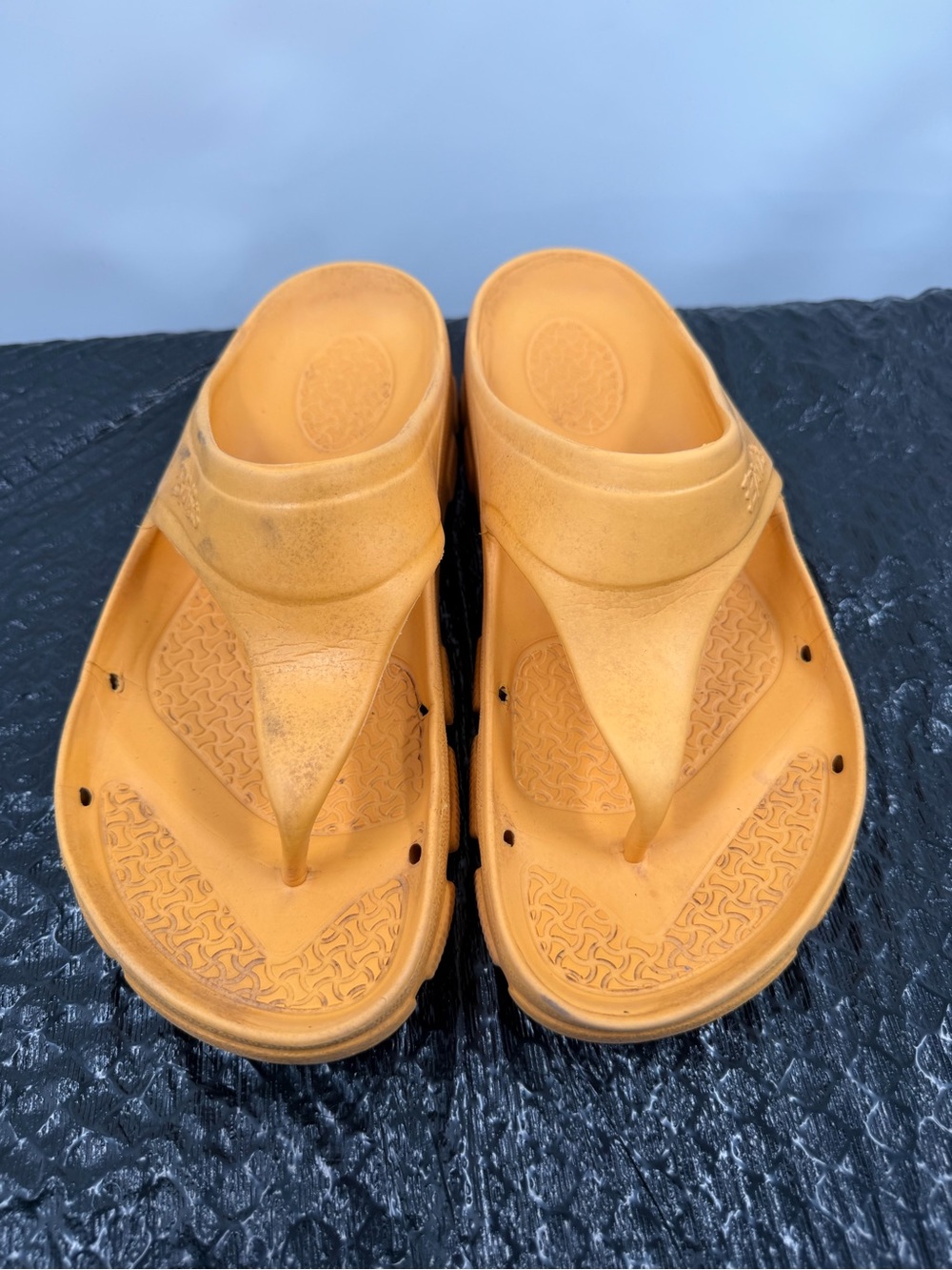 Birki’s Casual Orange Foam Thong Sandals size 40